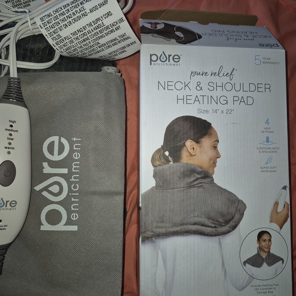 Gray Neck & Shoulder Heating Pad
